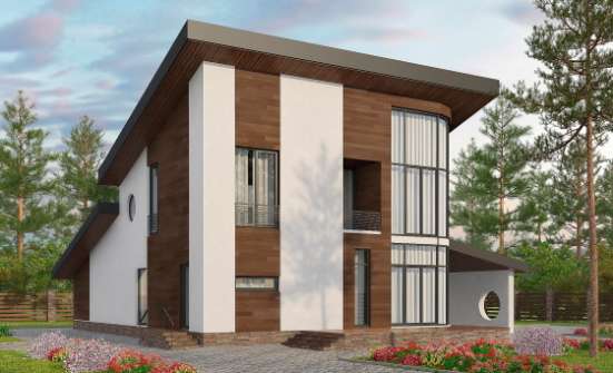 230-001-П Проект двухэтажного дома мансардой, красивый загородный дом из кирпича Шумерля | Проекты домов от House Expert