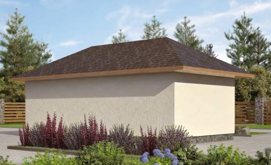 040-001-П Проект гаража из газобетона Чебоксары | Проекты одноэтажных домов от House Expert