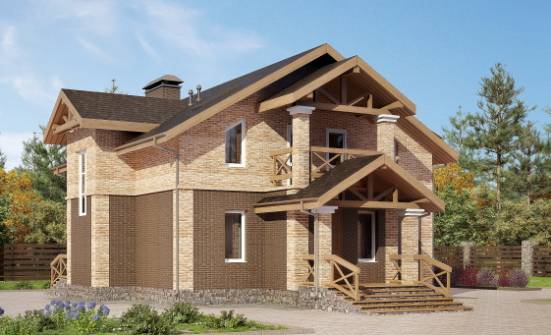 160-014-П Проект двухэтажного дома, красивый коттедж из бризолита Алатырь | Проекты домов от House Expert