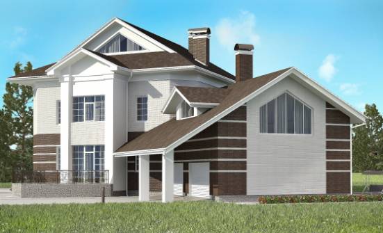 410-001-П Проект двухэтажного дома и гаражом, классический загородный дом из кирпича Чебоксары | Проекты домов от House Expert