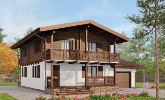 200-011-П Проект двухэтажного дома с мансардным этажом, средний коттедж из блока Канаш | Проекты домов от House Expert