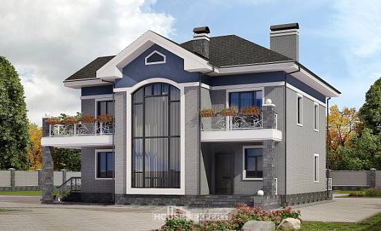 200-006-Л Проект двухэтажного дома, средний дом из кирпича Канаш | Проекты домов от House Expert