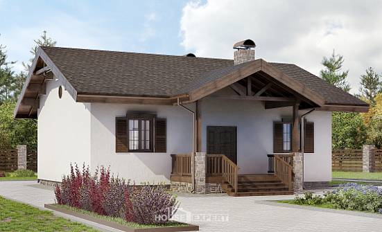 090-002-П Проект одноэтажного дома, уютный дом из кирпича Шумерля | Проекты домов от House Expert