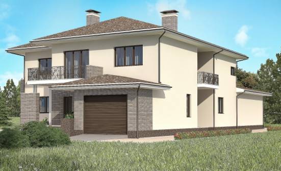 500-001-П Проект трехэтажного дома и гаражом, большой домик из кирпича Шумерля | Проекты домов от House Expert