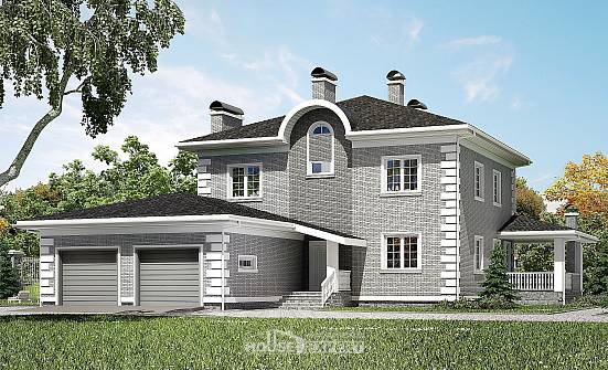 245-004-Л Проект двухэтажного дома, гараж, просторный загородный дом из кирпича Чебоксары | Проекты домов от House Expert