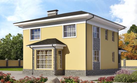 155-011-Л Проект двухэтажного дома, красивый дом из керамзитобетонных блоков Чебоксары | Проекты домов от House Expert