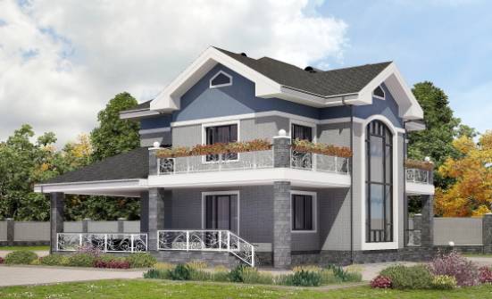 200-006-Л Проект двухэтажного дома, средний дом из кирпича Канаш | Проекты домов от House Expert