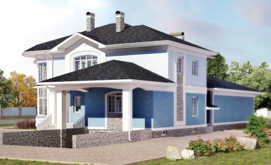 620-001-П Проект трехэтажного дома и гаражом, просторный домик из блока Шумерля | Проекты домов от House Expert