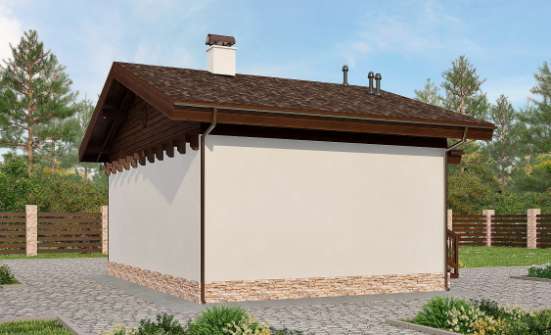 040-003-П Проект бани из арболита Шумерля | Проекты одноэтажных домов от House Expert