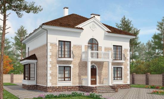 220-008-П Проект двухэтажного дома, красивый домик из кирпича Канаш | Проекты домов от House Expert