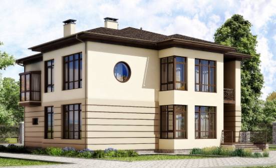 300-006-П Проект двухэтажного дома, гараж, классический коттедж из кирпича Ядрин | Проекты домов от House Expert
