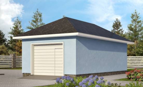 040-001-Л Проект гаража из твинблока Алатырь | Проекты домов от House Expert