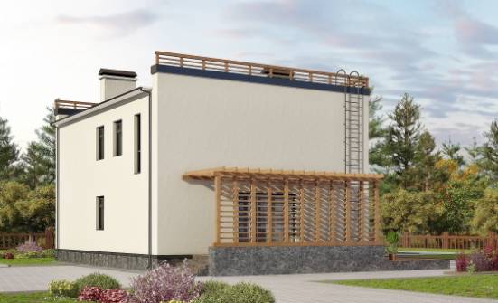 215-002-Л Проект двухэтажного дома, уютный загородный дом из теплоблока Новочебоксарск | Проекты домов от House Expert