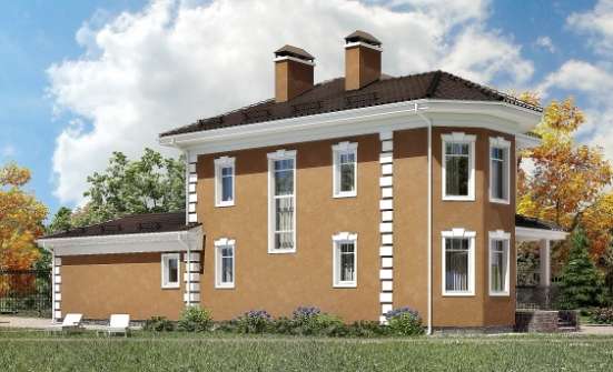 150-006-П Проект двухэтажного дома и гаражом, простой загородный дом из блока Ядрин | Проекты домов от House Expert