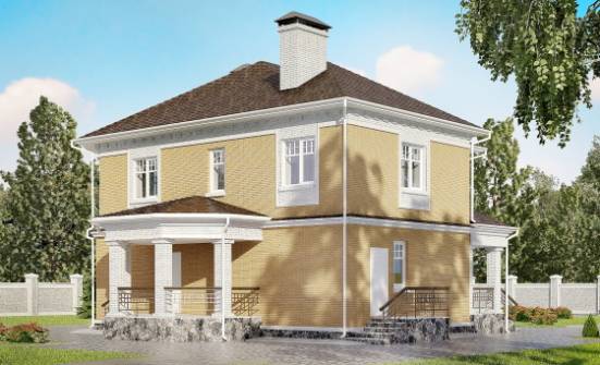 160-001-Л Проект двухэтажного дома, экономичный загородный дом из пеноблока Новочебоксарск | Проекты домов от House Expert