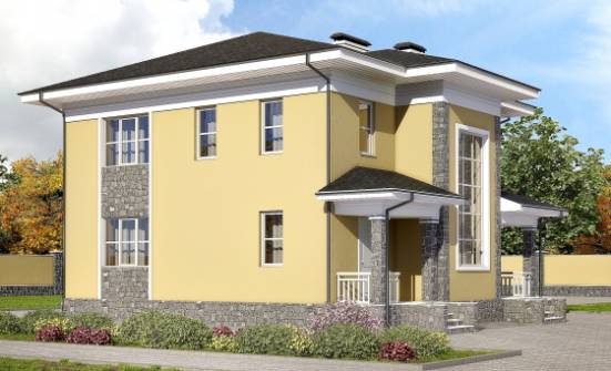155-011-Л Проект двухэтажного дома, красивый дом из керамзитобетонных блоков Чебоксары | Проекты домов от House Expert