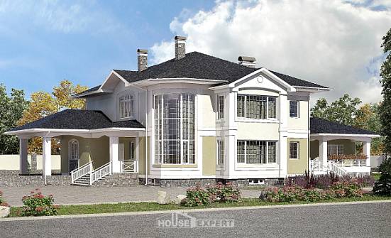 620-001-Л Проект трехэтажного дома, гараж, классический дом из арболита Шумерля | Проекты домов от House Expert