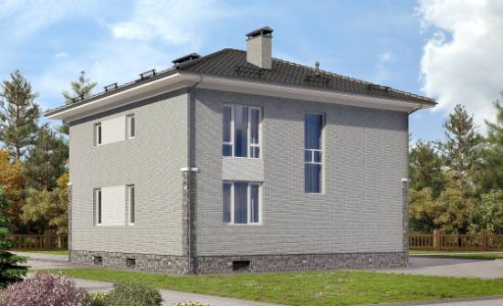 275-004-П Проект трехэтажного дома и гаражом, красивый загородный дом из кирпича Новочебоксарск | Проекты домов от House Expert
