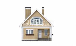 130-004-П Проект двухэтажного дома мансардный этаж, доступный дом из газосиликатных блоков, Канаш