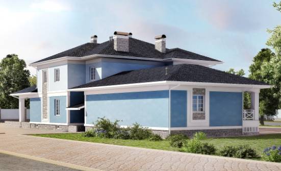 620-001-П Проект трехэтажного дома, гараж, классический коттедж из керамзитобетонных блоков Чебоксары | Проекты домов от House Expert