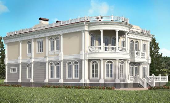 505-001-П Проект двухэтажного дома и гаражом, огромный загородный дом из блока Ядрин | Проекты домов от House Expert
