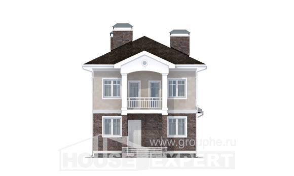 120-001-Л Проект трехэтажного дома, доступный домик из пеноблока Алатырь, House Expert