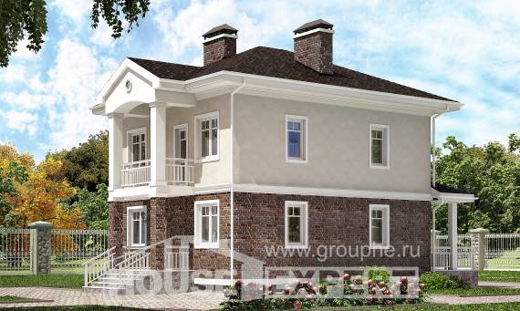 120-001-Л Проект трехэтажного дома, бюджетный дом из газобетона Ядрин, House Expert