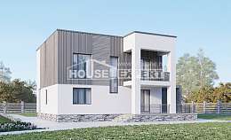 150-017-П Проект двухэтажного дома, простой домик из арболита Шумерля, House Expert