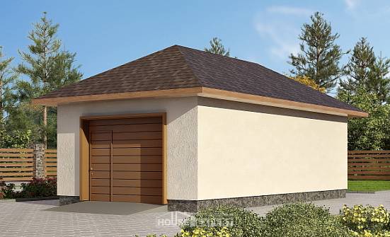 040-001-П Проект гаража из газобетона Новочебоксарск | Проекты одноэтажных домов от House Expert