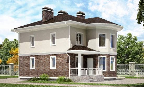 120-001-Л Проект трехэтажного дома, современный коттедж из газосиликатных блоков Ядрин | Проекты домов от House Expert