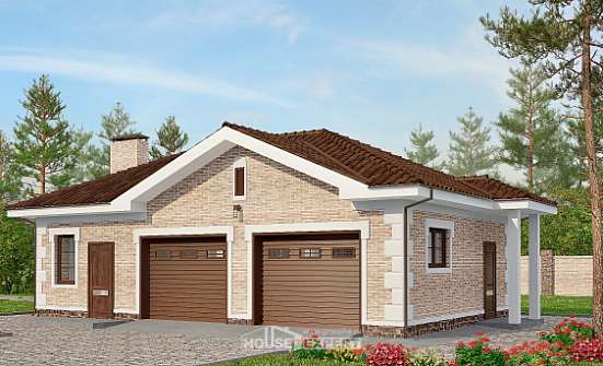 070-005-П Проект гаража из кирпича Чебоксары | Проекты домов от House Expert