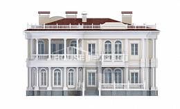 505-001-П Проект двухэтажного дома и гаражом, красивый загородный дом из твинблока Чебоксары, House Expert
