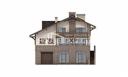 305-002-Л Проект трехэтажного дома с мансардой, современный домик из кирпича Канаш, House Expert