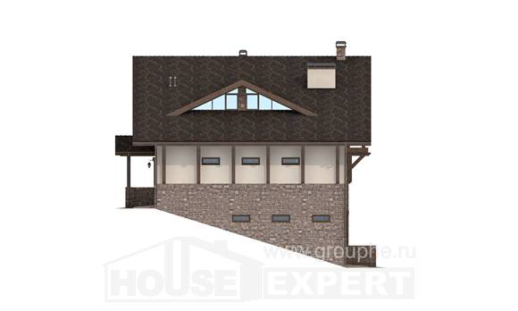 305-002-Л Проект трехэтажного дома с мансардным этажом, большой дом из кирпича Чебоксары, House Expert