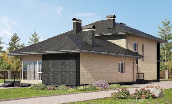 305-003-Л Проект двухэтажного дома, огромный домик из бризолита Шумерля | Проекты домов от House Expert