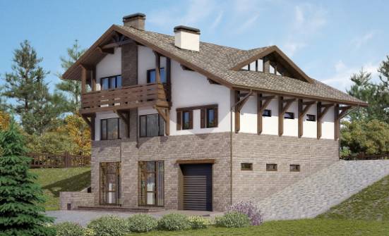 305-002-П Проект трехэтажного дома мансардой, уютный коттедж из кирпича Алатырь | Проекты домов от House Expert