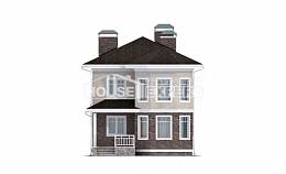 120-001-Л Проект трехэтажного дома, компактный домик из поризованных блоков Алатырь, House Expert