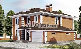 220-004-Л Проект двухэтажного дома и гаражом, уютный домик из кирпича Шумерля, House Expert