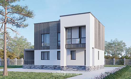 150-017-П Проект двухэтажного дома, недорогой загородный дом из керамзитобетонных блоков Ядрин | Проекты домов от House Expert