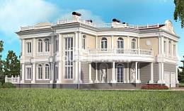 505-001-П Проект двухэтажного дома и гаражом, огромный домик из поризованных блоков Канаш, House Expert