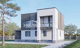 150-017-П Проект двухэтажного дома, бюджетный коттедж из бризолита Новочебоксарск, House Expert