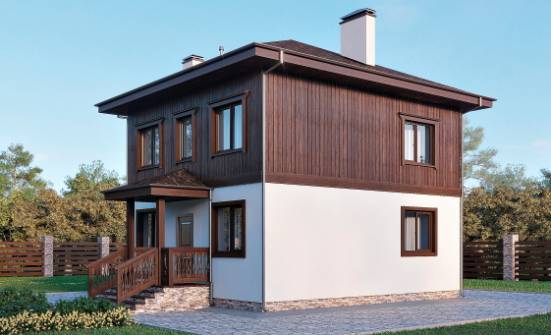 100-006-Л Проект двухэтажного дома, доступный загородный дом из теплоблока Алатырь | Проекты домов от House Expert