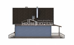 130-003-Л Проект двухэтажного дома мансардный этаж, небольшой загородный дом из пеноблока Чебоксары, House Expert